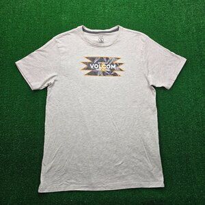 Volcom Tshirt Mens Large Gray True To This Modern Fit Outdoor Casual‎ Skater